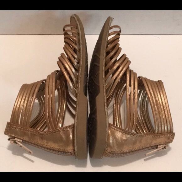 ✅✅REDUCED✅✅SEYCHELLES Little GIRL GLADIATOR GOLD SANDAL 10 🎄🎄GREAT BUY🎄🎄 - Picture 7 of 10